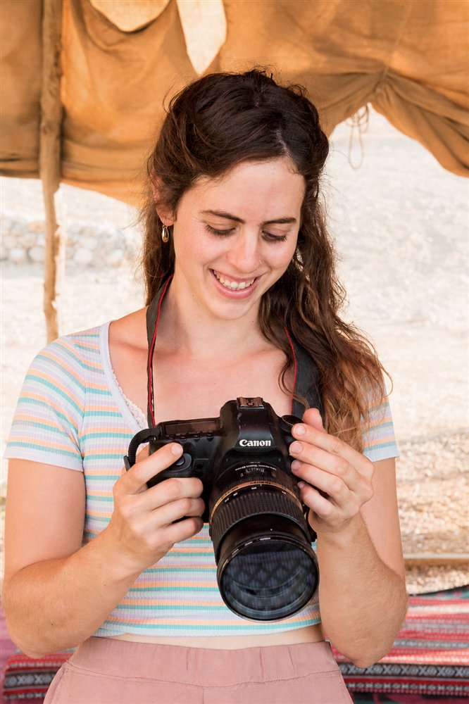 Rivka photographing